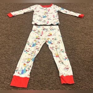 Dunnes Stores 5-6 Kids Festive Pajama Set Christmas Snowman Design comfy 2pc